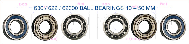 Deep Groove 630  622  62300  10-50 mm