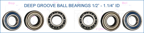 Deep Groove Single Row Â½ - 1Â¼