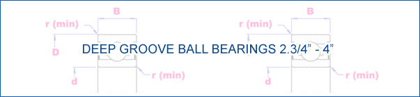 Deep Groove Single Row 2 Â¾ - 4