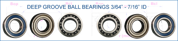 Deep Groove Single Row Â³â„â‚†â‚„ - â·â„â‚â‚†