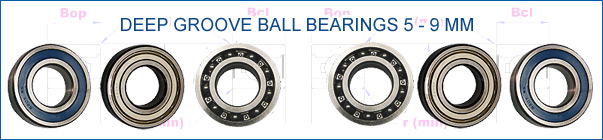 Deep Groove Single Row 5-9 mm