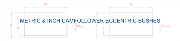 Metric and Inch Camfollower Eccentric Bushes