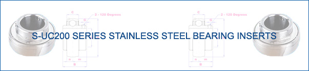 S-UC200 Series Stainless Steel Bearing Inserts