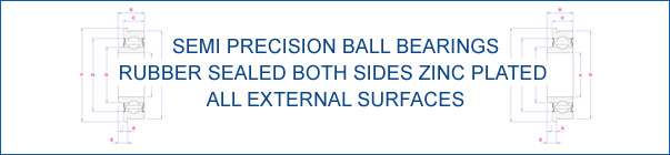 Semi Precision Ball Bearings Rubber Sealed