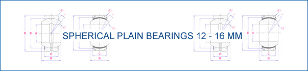 Spherical Plain Bearings 12-16 mm