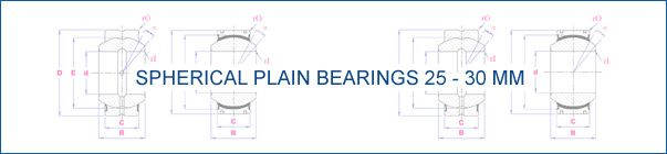 Spherical Plain Bearings 25-30 mm
