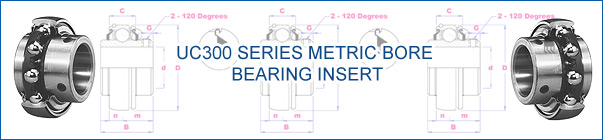 UC300 Series Metric Bore Bearing Insert