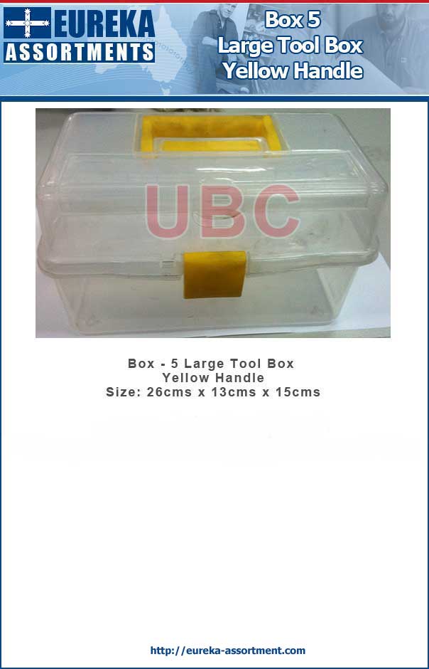 Box 5 - Large Tool Box Yellow Handle