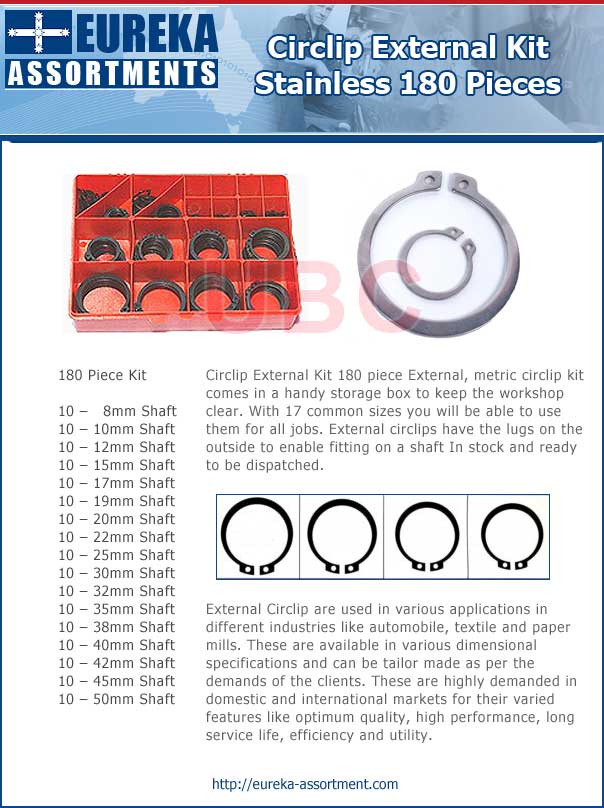 Circlip External Kit Stainless  