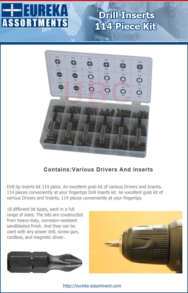 Drill Tip Inserts Kit
