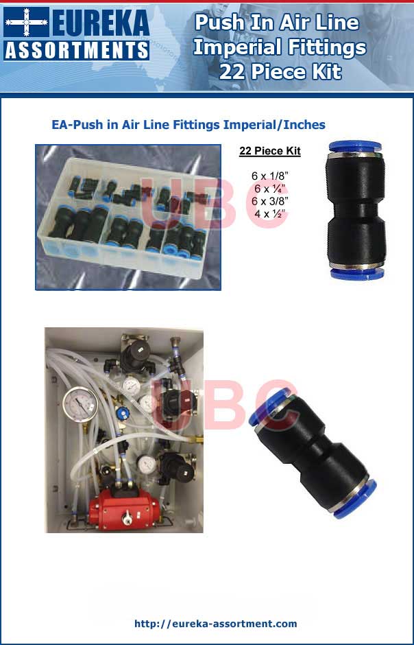 Push in Air Line Imperial Fittings 
