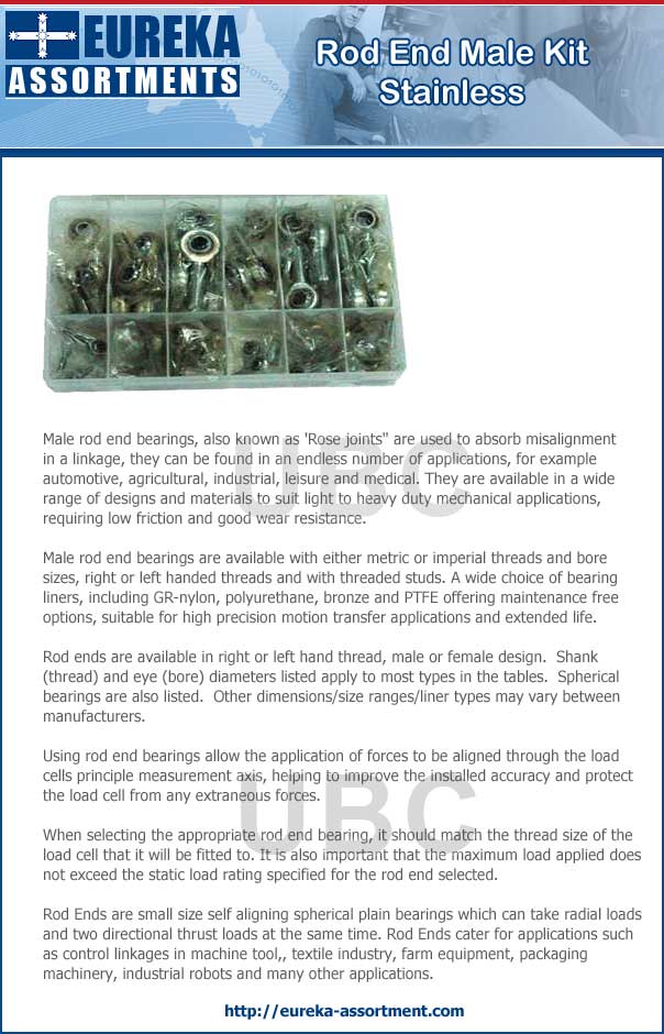 Rod End Male Kit Stainless